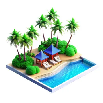 Kambodja Beach 3D-modell, Kambodja e-visum