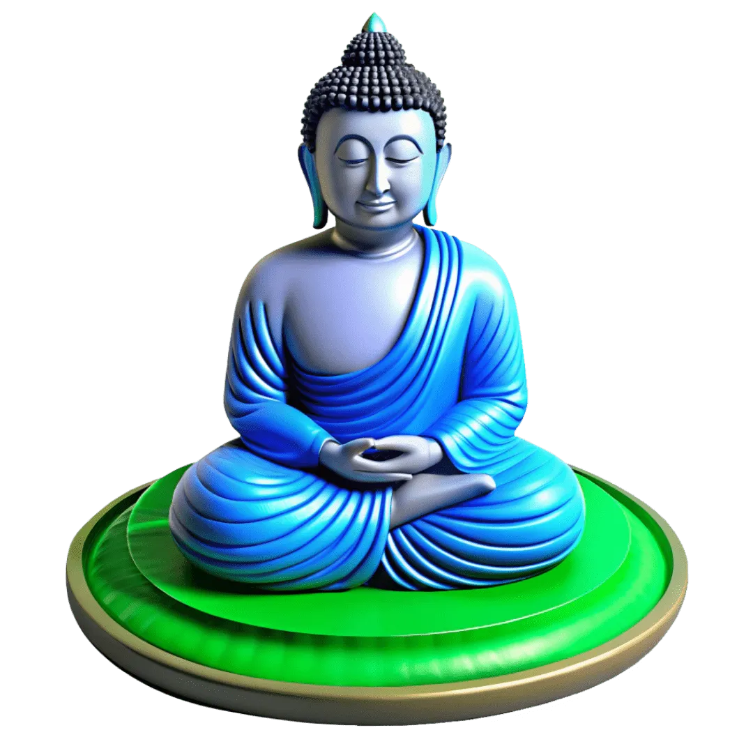 Buddha staty 3D-modell, Indien e-visum